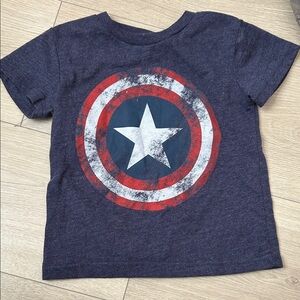 Captain America Kids T-Shirt - Navy Blue